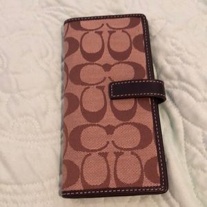 Coach checkbook wallet